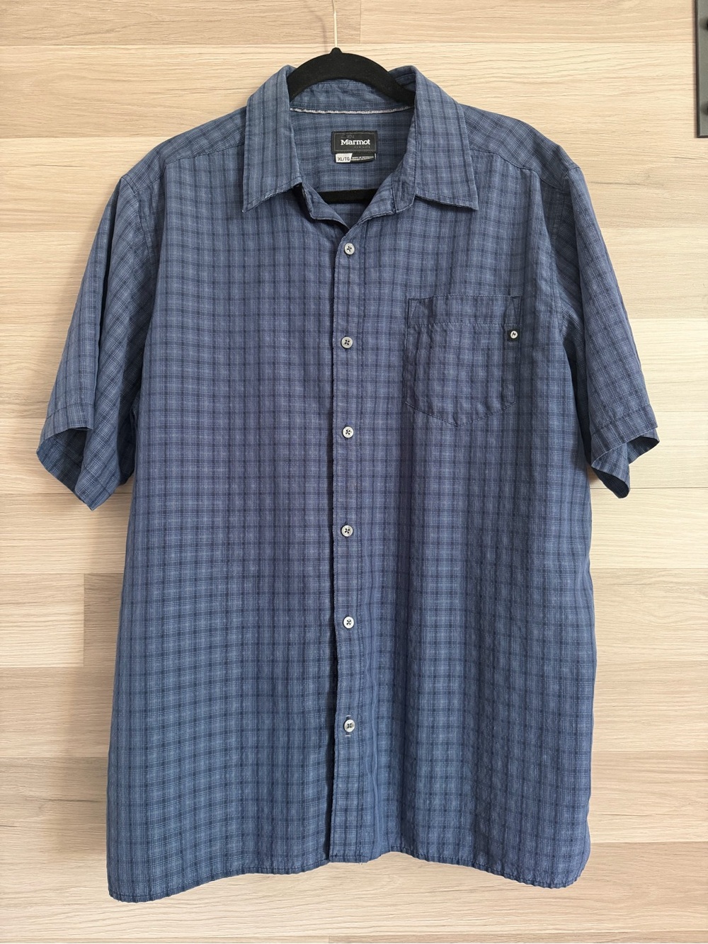 Marmot Eldridge Short-Sleeve Button-Down Plaid Shirt Size XL